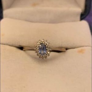 Blue ruby engagement ring BEST OFFER